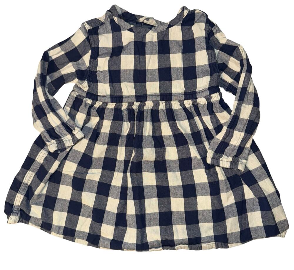 Hanna Andersson Plaid Reversible Twirl Dress Toddler Girls Size 3T Fall Holiday